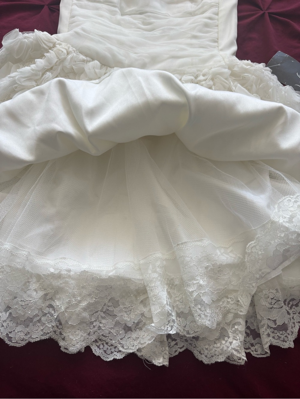 Jessica McClintock White Lace Slip Dress - Picture 7 of 16